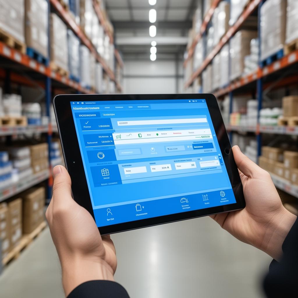 WMS на планшете в складском комплексе